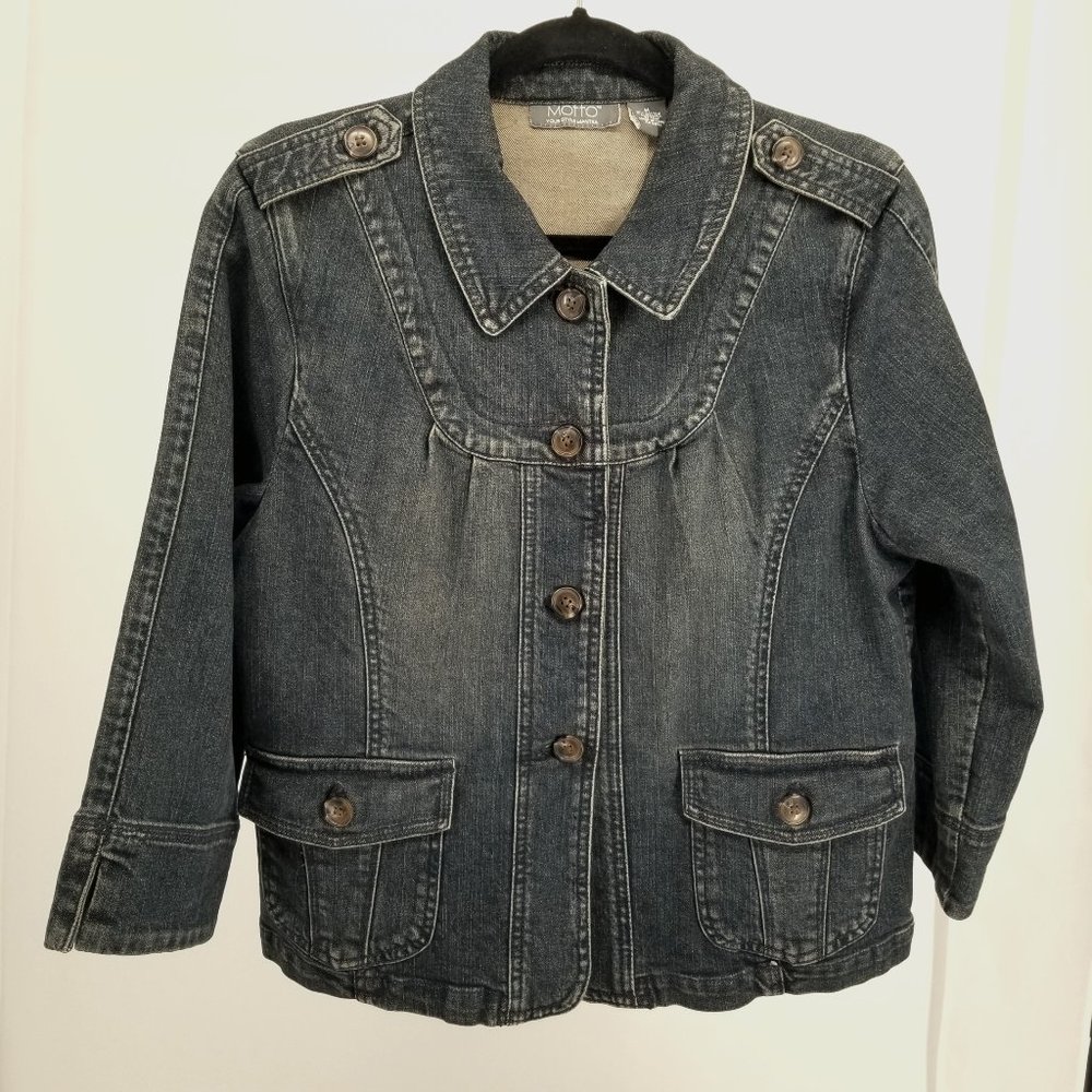 3/4 Sleeve Denim Jacket, M